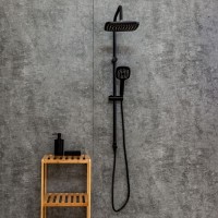 Душевой гарнитур Orange O-Shower OW04b, черный матовый, 1 режим струи