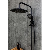 Душевой гарнитур Orange O-Shower OW04b, черный матовый, 1 режим струи