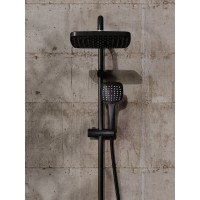 Душевой гарнитур Orange O-Shower OW04b, черный матовый, 1 режим струи