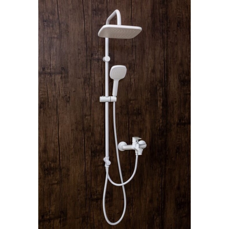 Душевой гарнитур Orange O-Shower, белый матовый, OW04w, 1 режим струи