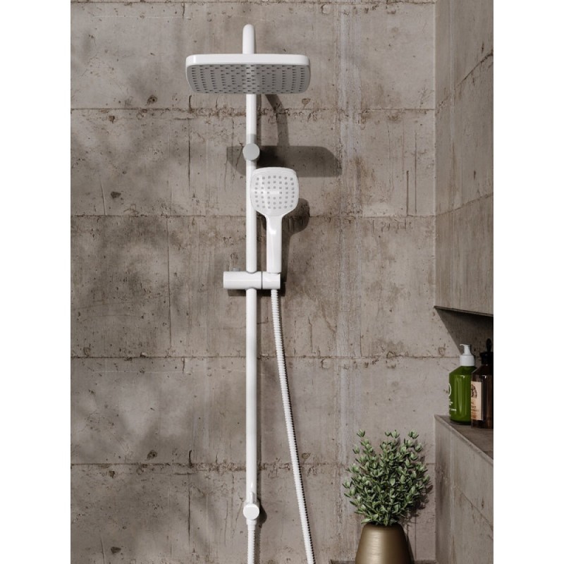 Душевой гарнитур Orange O-Shower, белый матовый, OW04w, 1 режим струи