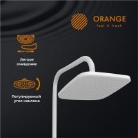 Душевой гарнитур Orange O-Shower, белый матовый, OW04w, 1 режим струи