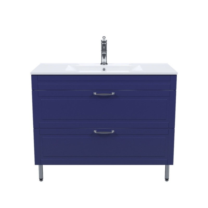 Тумба с раковиной Iddis Oxford OXF10N1i95K, 100 см, напольная, синий