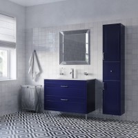 Тумба с раковиной Iddis Oxford OXF10N1i95K, 100 см, напольная, синий