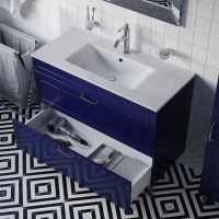 Тумба с раковиной Iddis Oxford OXF10N1i95K, 100 см, напольная, синий