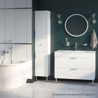 Тумба под раковину Iddis Oxford 100 см подвесная, белый матовый, OXF10W1i95