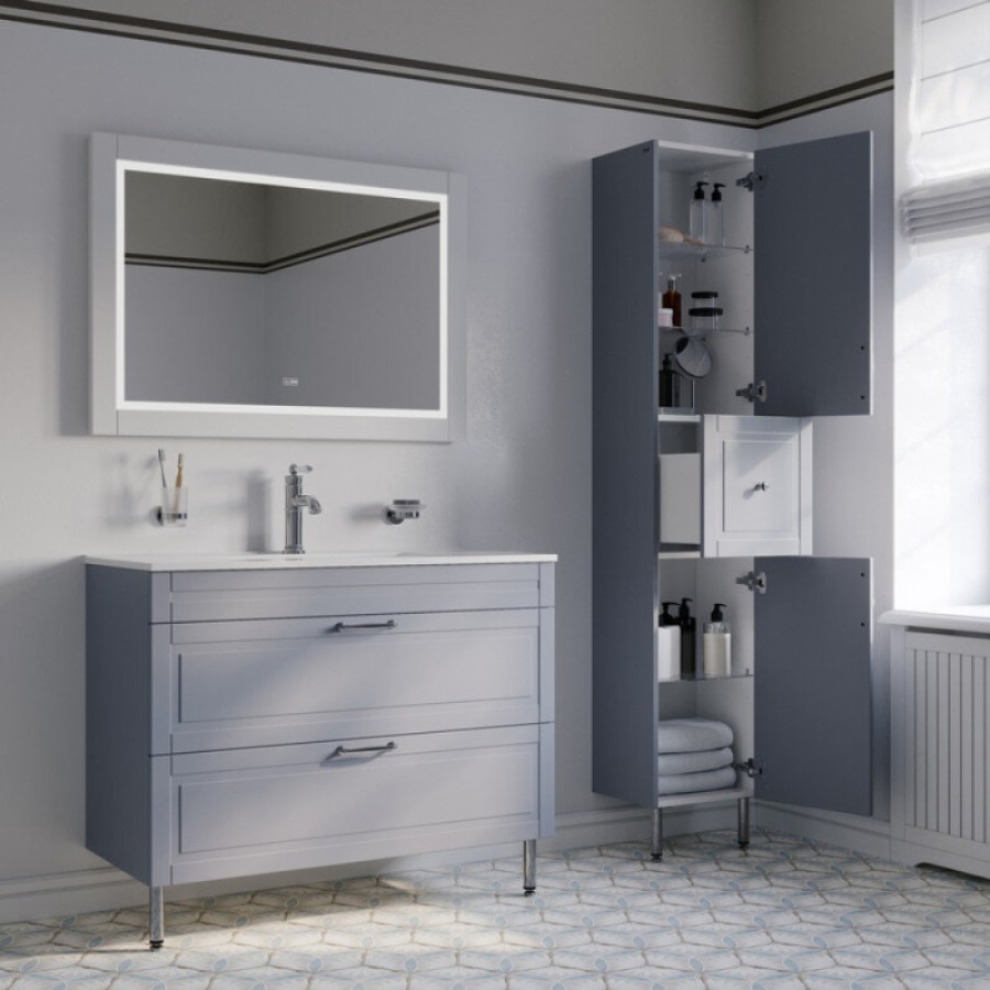 Пенал Iddis Oxford OXF36L0i97, 36 см, напольный, светло-серый