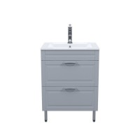 Тумба с раковиной Iddis Oxford OXF60L0I95K, 60 см, напольная, светло-серый