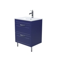 Тумба с раковиной Iddis Oxford OXF60N0i95K, 60 см, напольная, синий