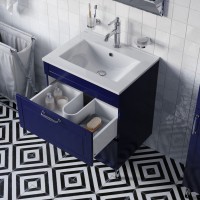 Тумба с раковиной Iddis Oxford OXF60N0i95K, 60 см, напольная, синий