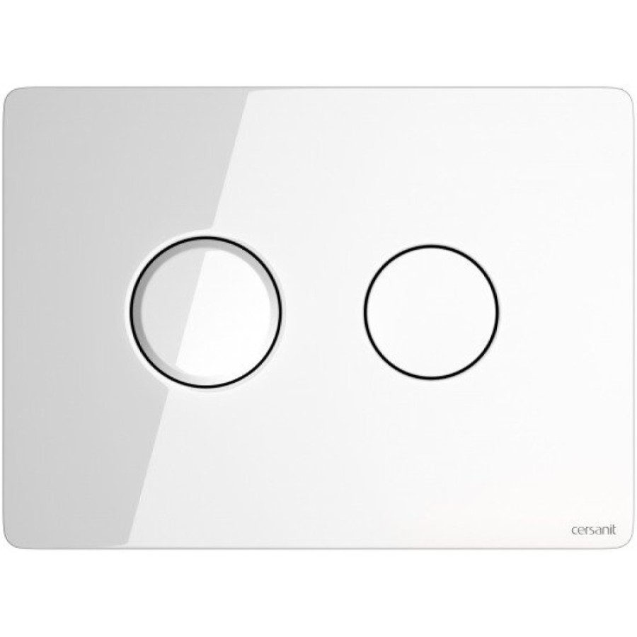 Кнопка Cersanit Accento Circle P-BU-ACN-CIR-PN/Wh/Gl пневматическая, белый глянцевый