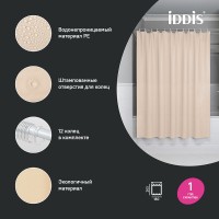 Штора для ванной комнаты Iddis Promo P01PE18i11, 180 x 200 см, бежевый
