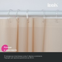 Штора для ванной комнаты Iddis Promo P01PE18i11, 180 x 200 см, бежевый