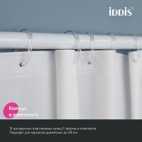 Штора для ванной комнаты Iddis Promo P02PE18i11, 180 x 200 см, белый