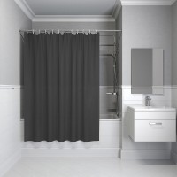 Штора для ванной комнаты Iddis Promo P03PE18i11, 180 x 200 см, темно-серый