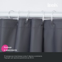 Штора для ванной комнаты Iddis Promo P03PE18i11, 180 x 200 см, темно-серый