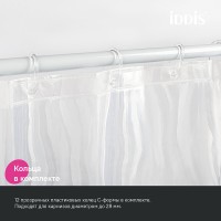 Штора для ванной комнаты Iddis Promo P03PV18i11, 180 x 200 см, Peva, прозрачный