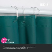 Штора для ванной комнаты Iddis Promo P04PE18i11, 180 x 200 см, темно-зеленый
