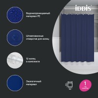 Штора для ванной комнаты Iddis Promo P05PE18i11, 180 x 200 см, темно-синий