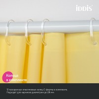 Штора для ванной комнаты Iddis Promo P06PE18i11, 180 x 200 см, желтый