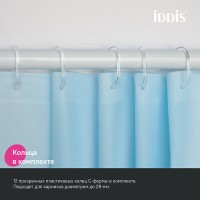 Штора для ванной комнаты Iddis Promo P07PE18i11, 180 x 200 см, голубой