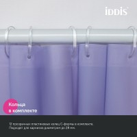 Штора для ванной комнаты Iddis Promo P08PE18i11, 180 x 200 см, светло-фиолетовый