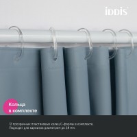 Штора для ванной комнаты Iddis Promo P09PE18i11, 180 x 200 см, светло-серый