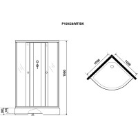 Душевая кабина Niagara Promo P100/26/MT/BK, 100 x 100 см, стекло матовое, профиль белый