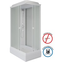 Душевая кабина Niagara Promo P100/80/26Q/MT, 80 x 100 см, с крышей, стекло матовое, профиль белый