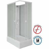 Душевая кабина Niagara Promo P110/80/26Q/MT/BK, 80 x 110 см, стекло матовое, профиль белый