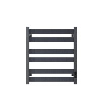 Полотенцесушитель электрический Veconi Piatto P6050GR, ширина 50 см, высота 60 см, диммер справа, графит брашинг