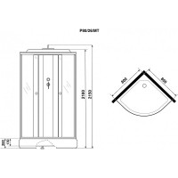 Душевая кабина Niagara Promo P80/26/MT, 80 x 80 см, с крышей, стекло матовое, профиль белый