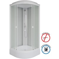 Душевая кабина Niagara Promo P80/26/MT, 80 x 80 см, с крышей, стекло матовое, профиль белый