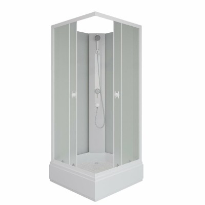 Душевая кабина Niagara Promo P80/26Q/MT/BK, 80 x 80 см, стекло матовое, профиль белый