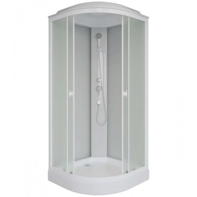 Душевая кабина Niagara Promo P90/13/MT, 90 x 90 см, с крышей, стекло матовое, профиль белый