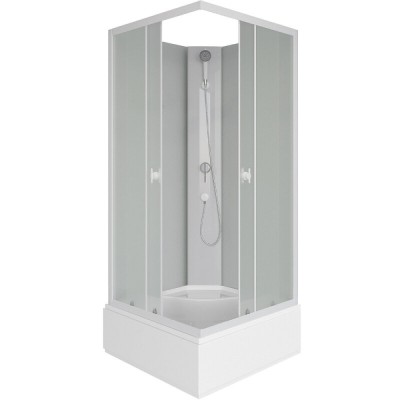 Душевая кабина Niagara Promo P90/26Q/MT/BK, 90 x 90 см, стекло матовое, профиль белый