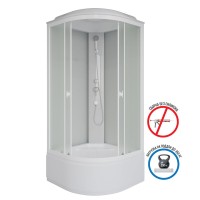 Душевая кабина Niagara Promo P90/40/MT, 90 x 90 см с высоким поддоном, профиль белый, стекло матовое