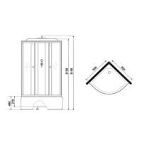 Душевая кабина Niagara Promo P90/40/MT, 90 x 90 см с высоким поддоном, профиль белый, стекло матовое