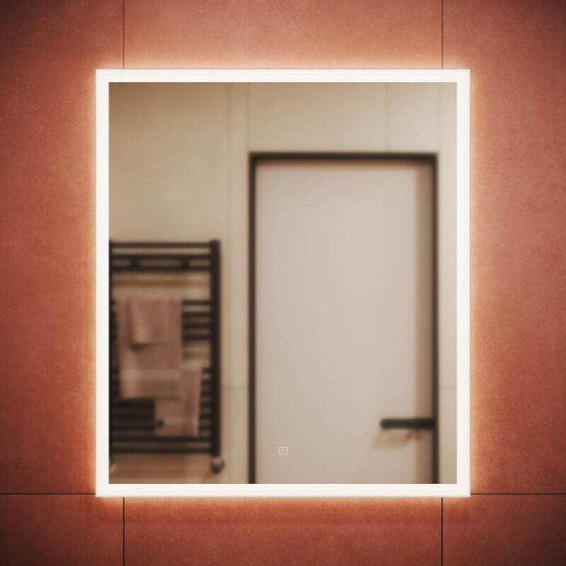 Зеркало Sancos Palace PA700, 70 x 80 см, с LED-подсветкой, сенсорный выключатель, холодный белый свет