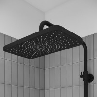Душевая система Iddis Parker PARBL3Fi06, с изливом, черный матовый