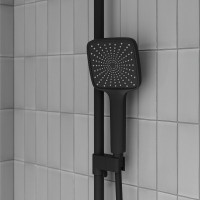 Душевая система Iddis Parker PARBL3Fi06, с изливом, черный матовый