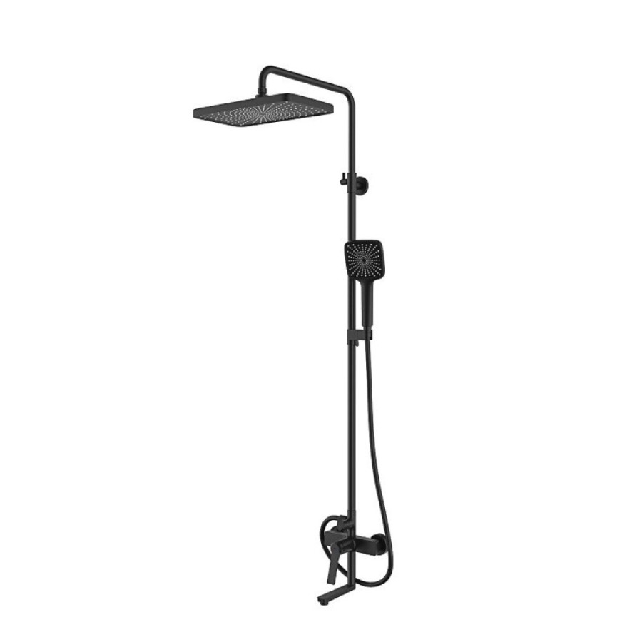 Душевая система Iddis Parker PARBL3Fi06, с изливом, черный матовый