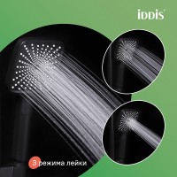 Душевая система Iddis Parker PARBL3Fi06, с изливом, черный матовый