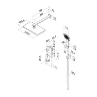 Душевая система Iddis Parker PARGM02i67, графит матовый