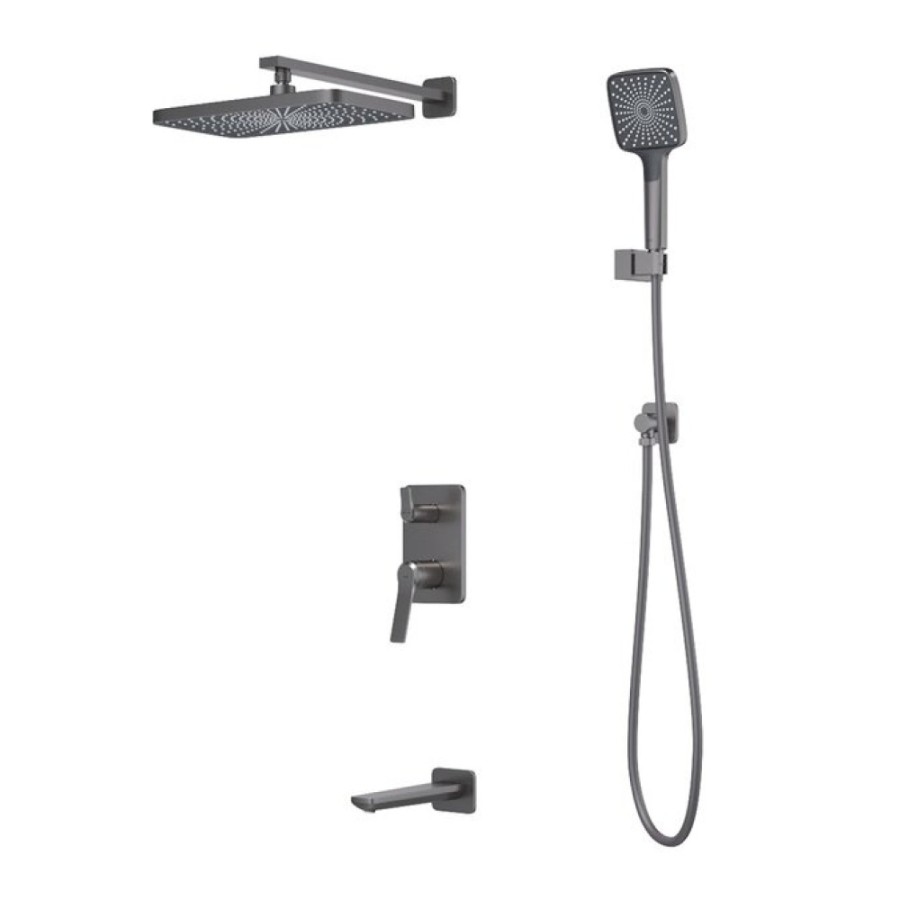 Душевая система Iddis Parker PARGM03i68, с изливом, графит матовый