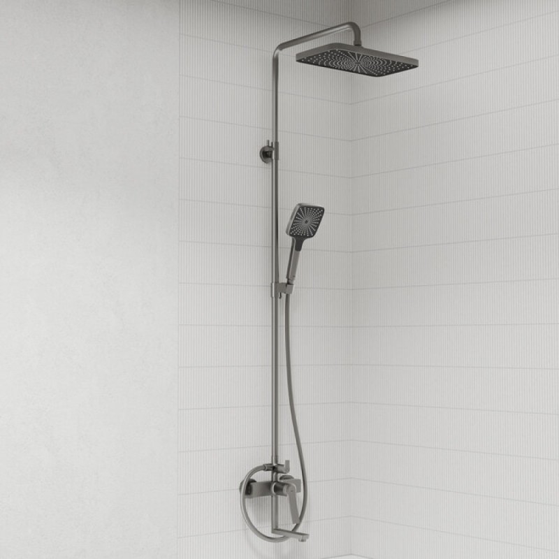 Душевая система Iddis Parker PARGM3Fi06, с изливом, графит матовый