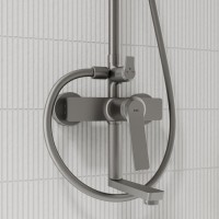 Душевая система Iddis Parker PARGM3Fi06, с изливом, графит матовый