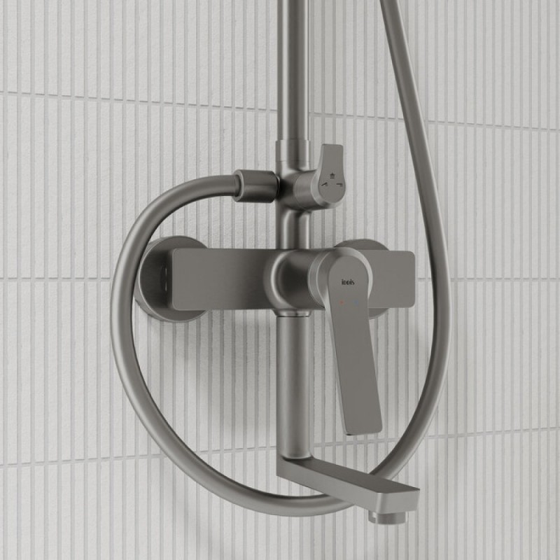 Душевая система Iddis Parker PARGM3Fi06, с изливом, графит матовый