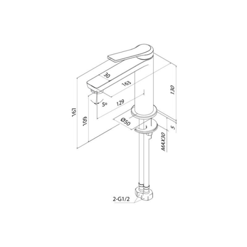 Смеситель для раковины Iddis Parker PARSB00i01, хром глянцевый