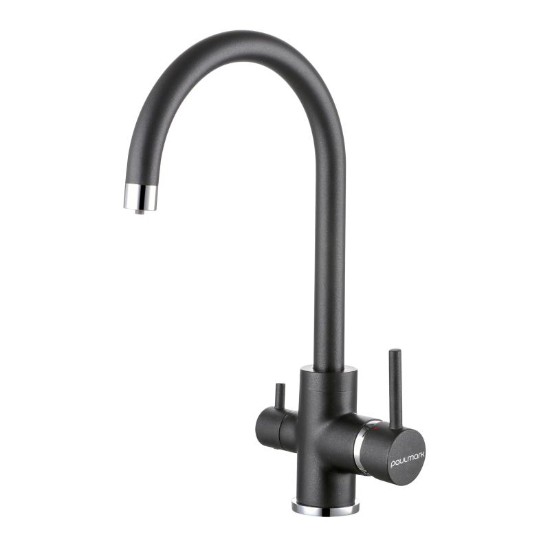 Смеситель для кухни Paulmark Essen Es213211-418 Черный металлик Смеситель для кухни Paulmark Essen Es213211-418 Черный металлик